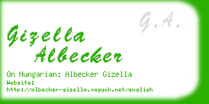 gizella albecker business card